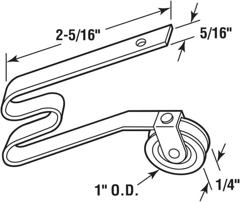 Lubentol 4 Pack Sliding Screen Door Rollers Tension Spring Fits for M-Shaped Rollers,B 512, B 513, B 746 Replacement on Both Top and Bottom, 1-1/4" Concaved Steel Ball Bearing - Image 2
